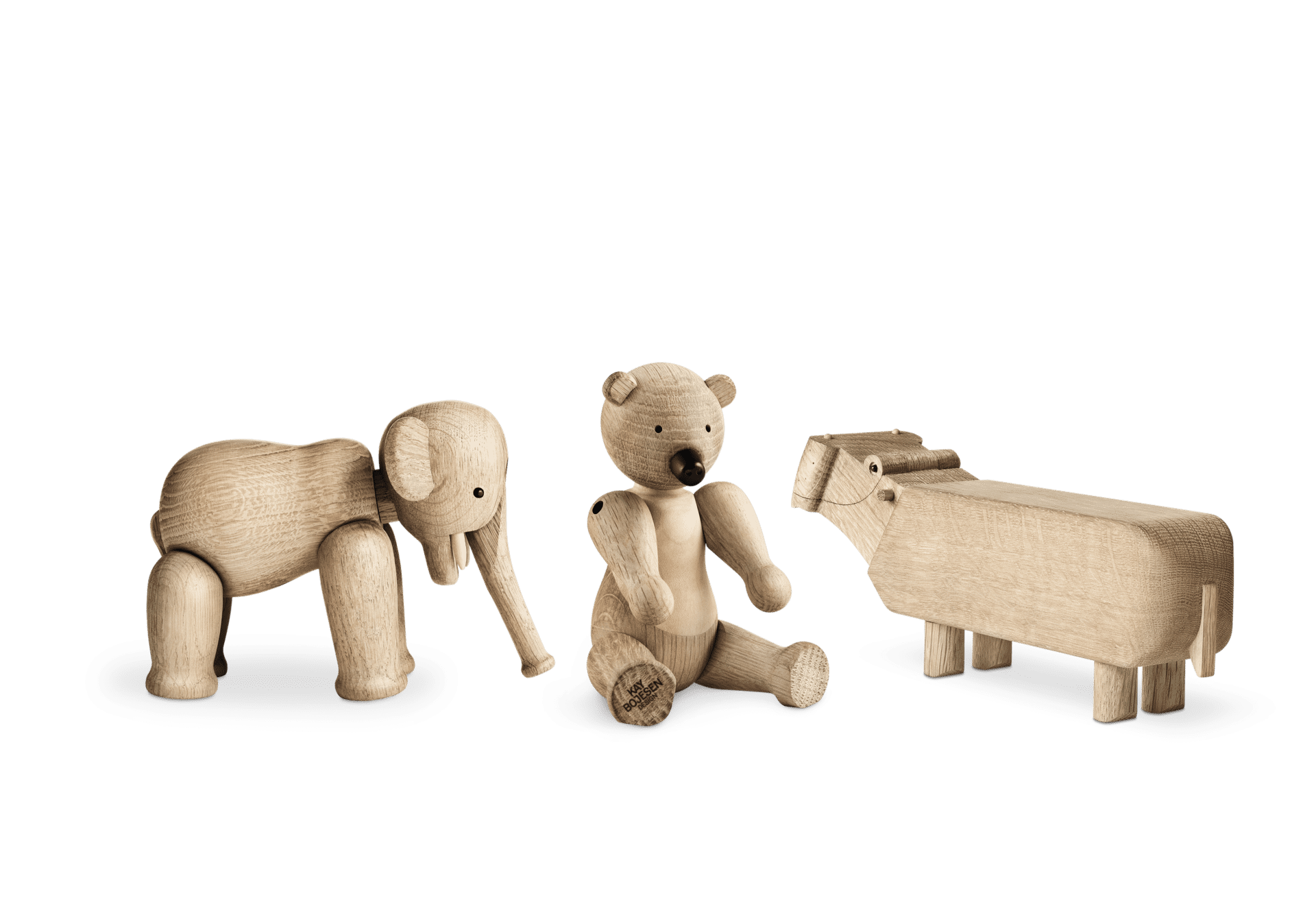 Liliput sampak, 3 stk - egetræ